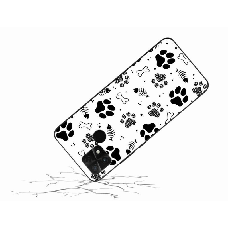 Gelový kryt mmCase na mobil Xiaomi Poco C40 - psí tlapky 1