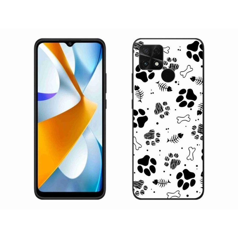 Gelový kryt mmCase na mobil Xiaomi Poco C40 - psí tlapky 1