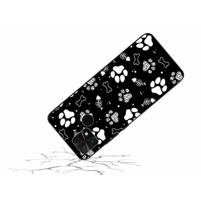 Gelový kryt mmCase na mobil Xiaomi Poco C40 - psí tlapky