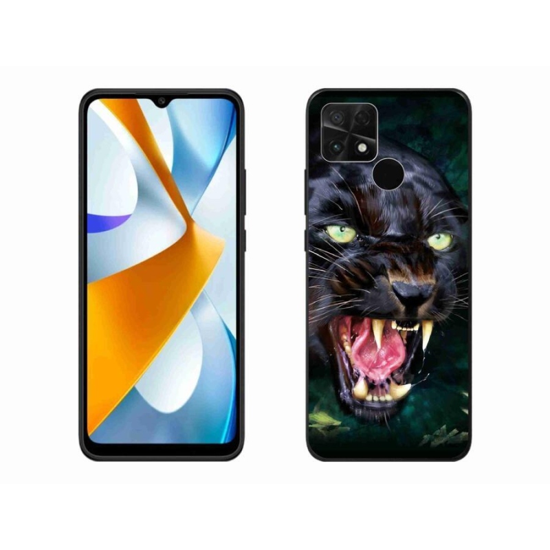 Gelový kryt mmCase na mobil Xiaomi Poco C40 - rozzuřený černý panter