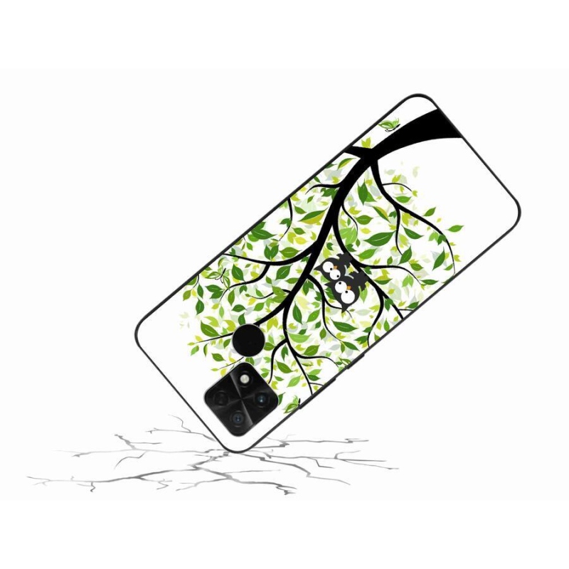 Gelový kryt mmCase na mobil Xiaomi Poco C40 - sovičky na stromě