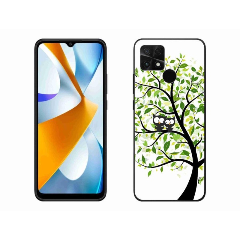 Gelový kryt mmCase na mobil Xiaomi Poco C40 - sovičky na stromě