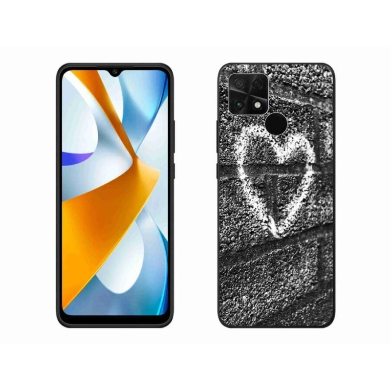 Gelový kryt mmCase na mobil Xiaomi Poco C40 - srdce na zdi