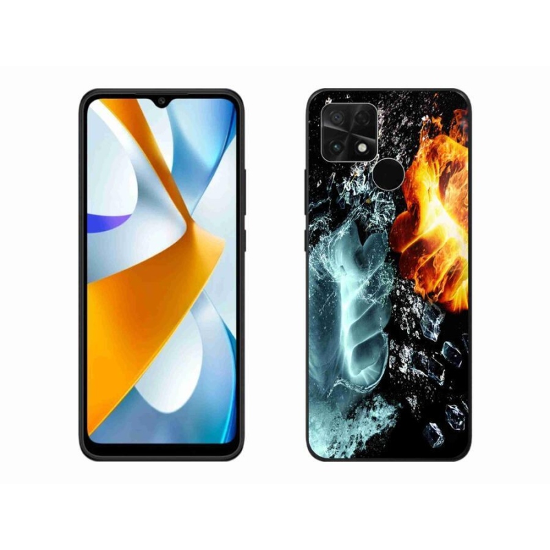 Gelový kryt mmCase na mobil Xiaomi Poco C40 - voda a oheň
