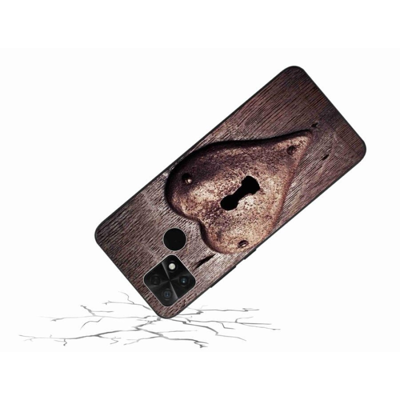 Gelový kryt mmCase na mobil Xiaomi Poco C40 - zámek ve tvaru srdce