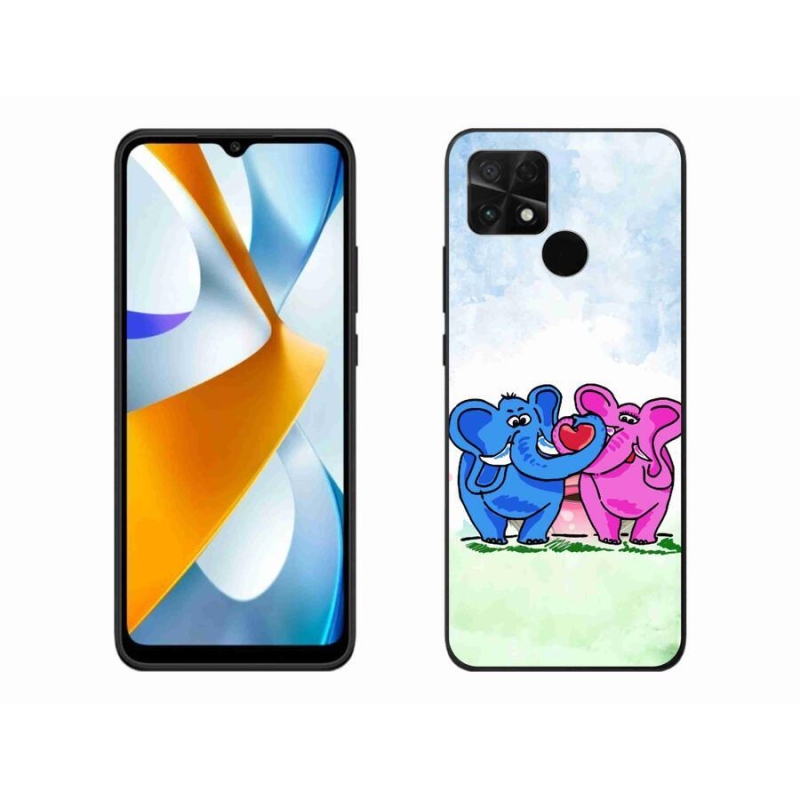Gelový kryt mmCase na mobil Xiaomi Poco C40 - zamilovaní sloni