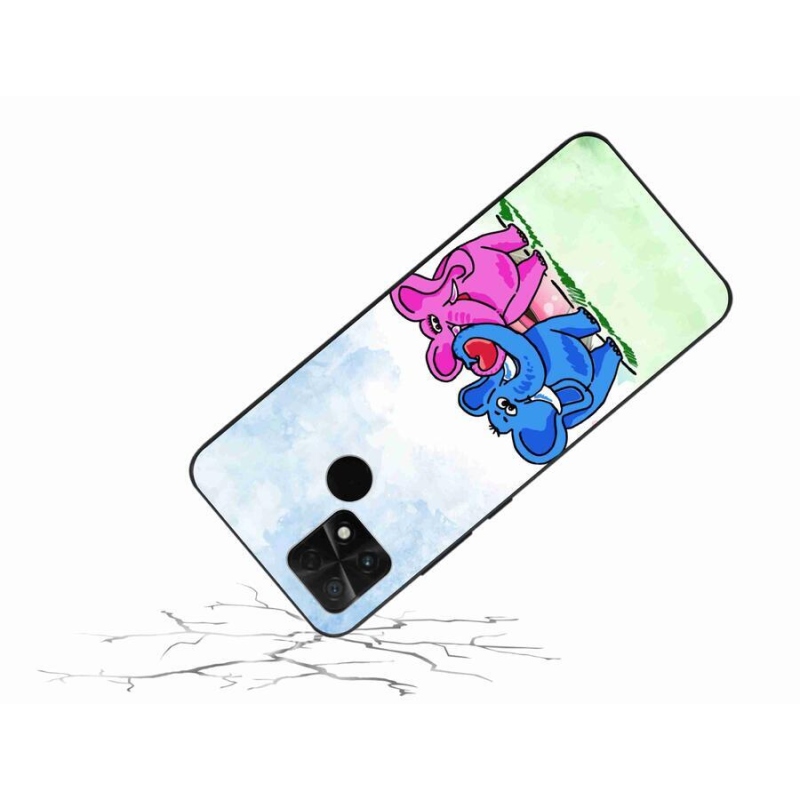 Gelový kryt mmCase na mobil Xiaomi Poco C40 - zamilovaní sloni