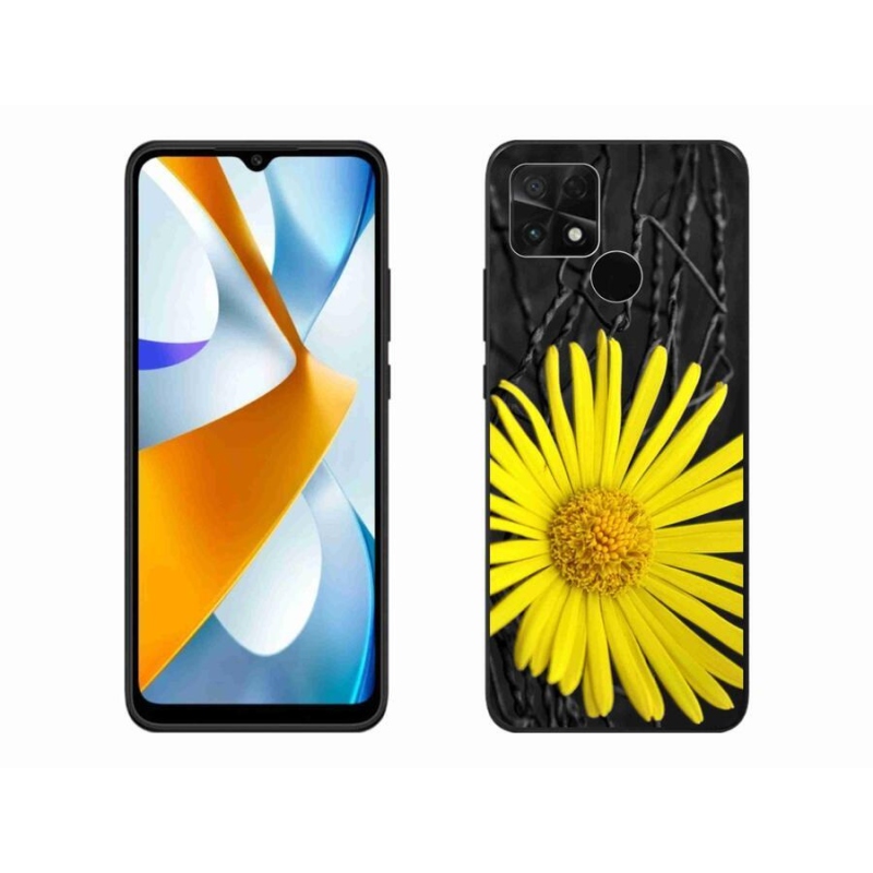 Gelový kryt mmCase na mobil Xiaomi Poco C40 - žlutá květina