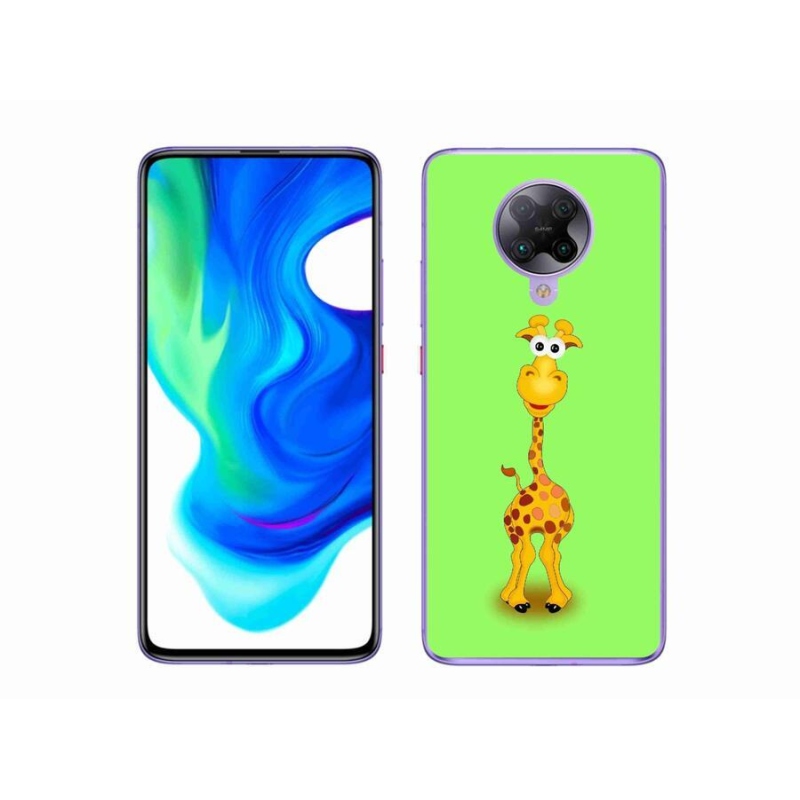 Gelový kryt mmCase na mobil Xiaomi Poco F2 Pro - kreslená žirafa