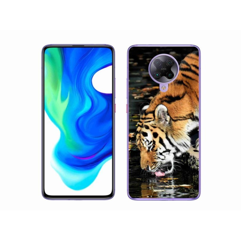 Gelový kryt mmCase na mobil Xiaomi Poco F2 Pro - žíznivý tygr