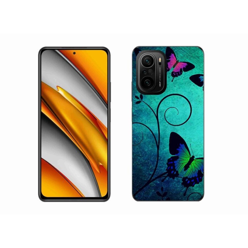 Gelový kryt mmCase na mobil Xiaomi Poco F3 - barevní motýli