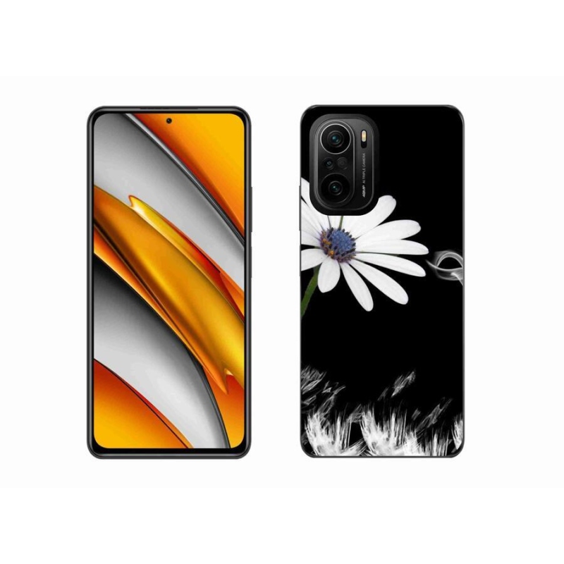 Gelový kryt mmCase na mobil Xiaomi Poco F3 - bílá květina