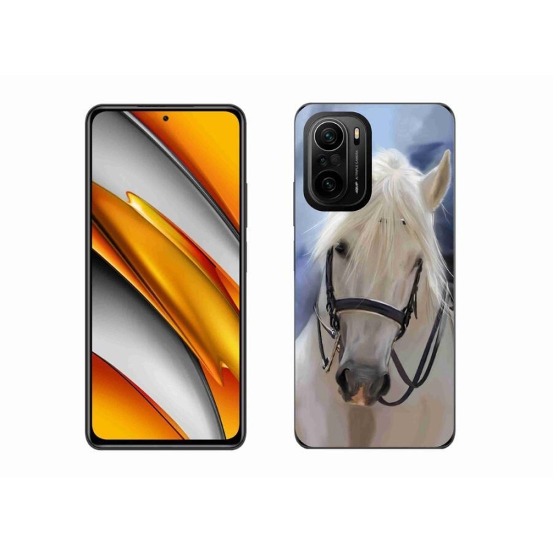 Gelový kryt mmCase na mobil Xiaomi Poco F3 - bílý kůň