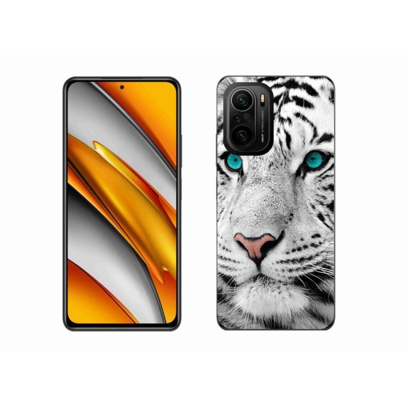 Gelový kryt mmCase na mobil Xiaomi Poco F3 - bílý tygr