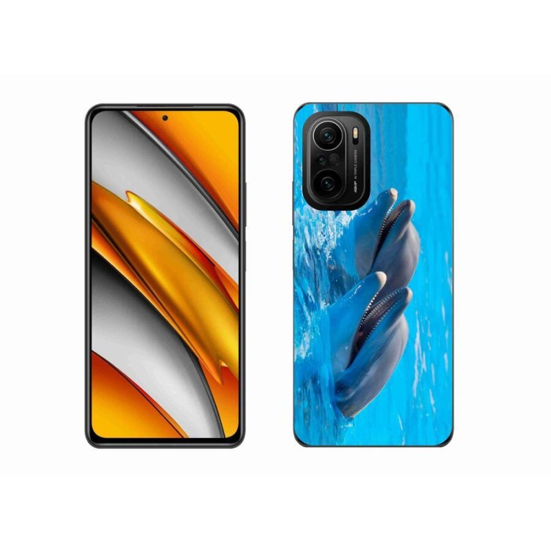 Gelový kryt mmCase na mobil Xiaomi Poco F3 - delfíni