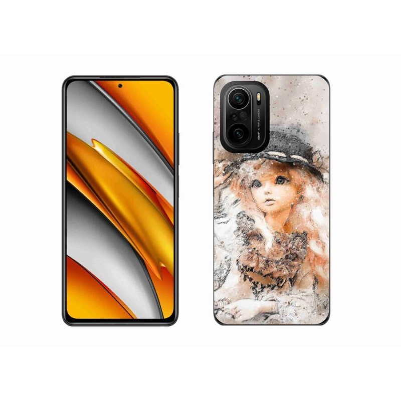 Gelový kryt mmCase na mobil Xiaomi Poco F3 - holčička s kloboukem