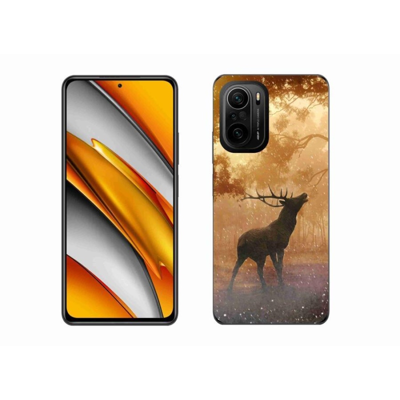 Gelový kryt mmCase na mobil Xiaomi Poco F3 - jelen v říji