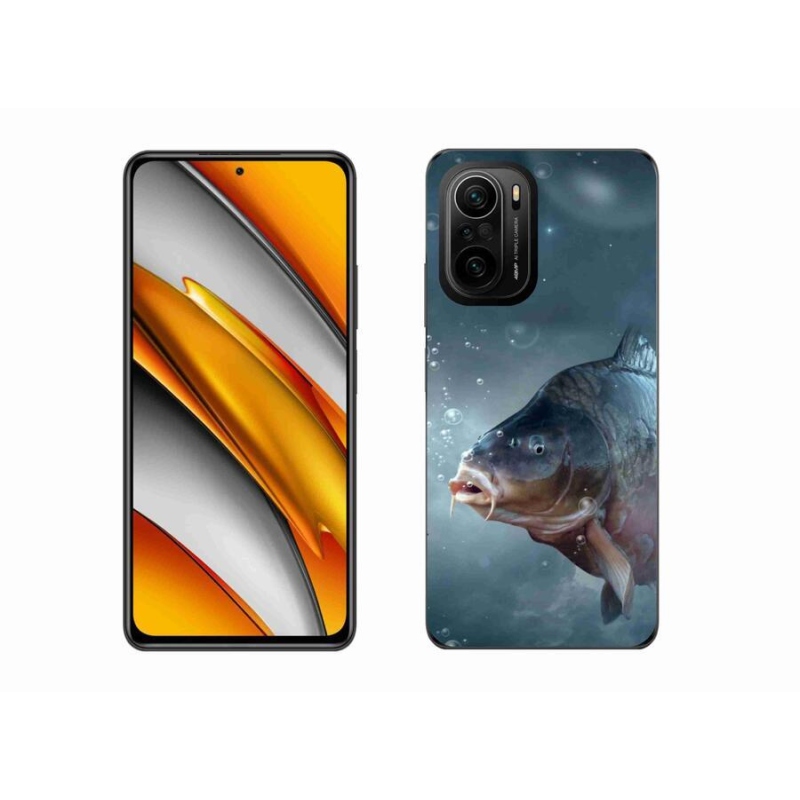 Gelový kryt mmCase na mobil Xiaomi Poco F3 - kapr a bublinky