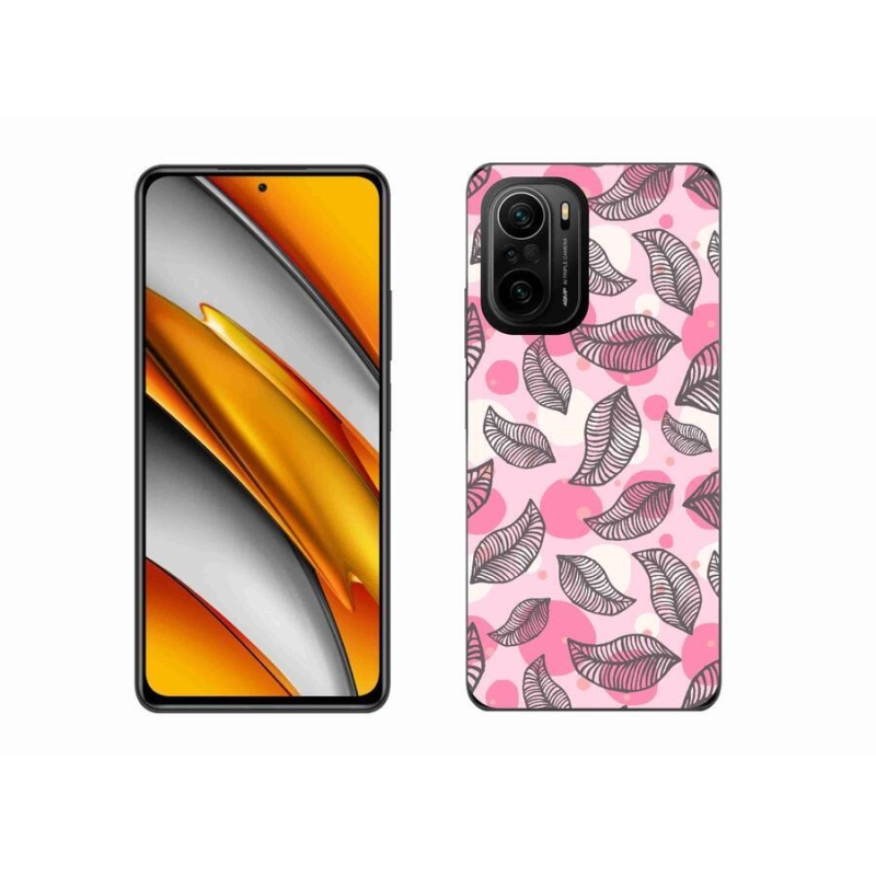 Gelový kryt mmCase na mobil Xiaomi Poco F3 - kreslené padající listy