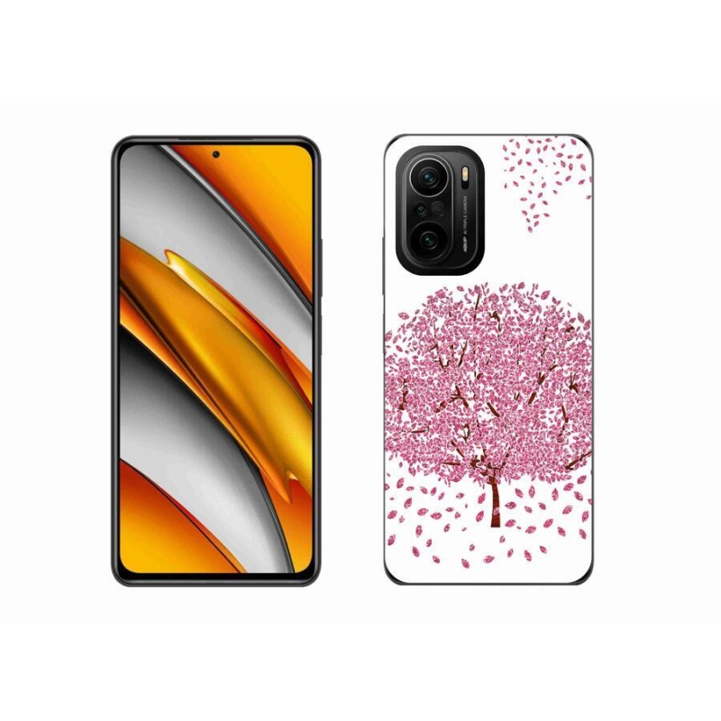 Gelový kryt mmCase na mobil Xiaomi Poco F3 - kreslený strom s listy