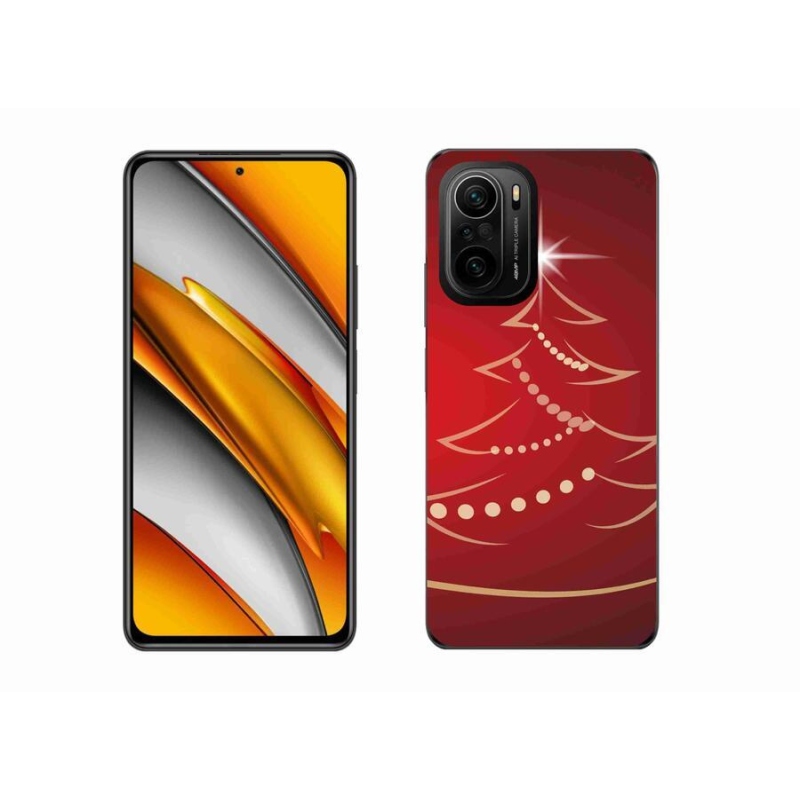 Gelový kryt mmCase na mobil Xiaomi Poco F3 - kreslený vánoční stromek