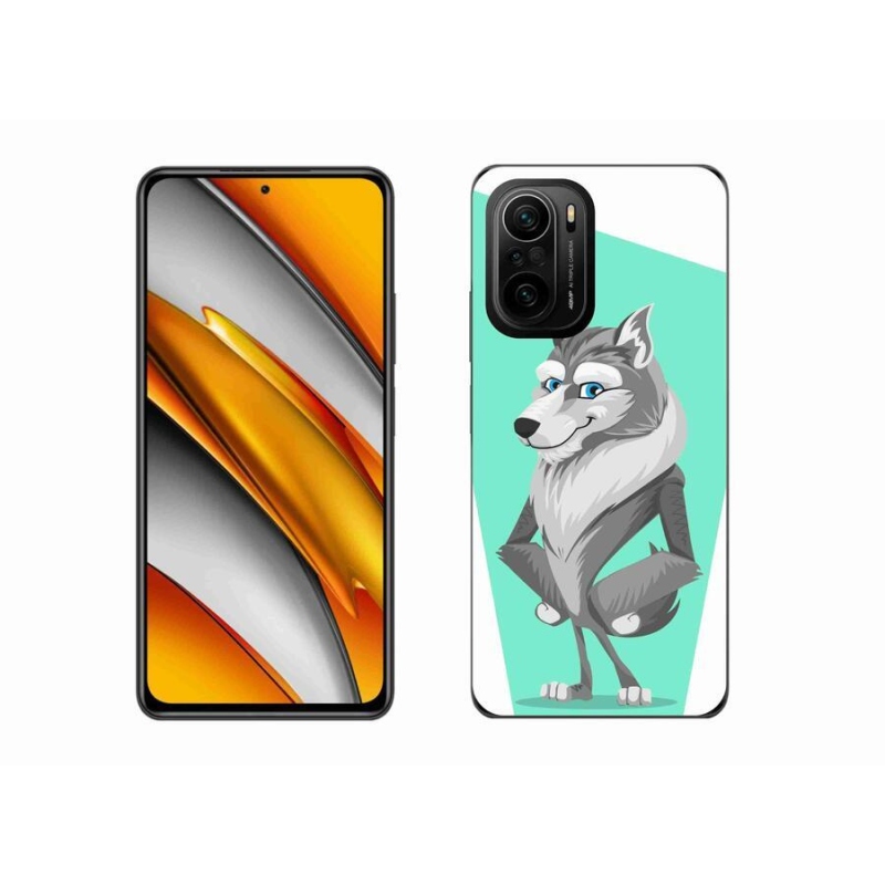 Gelový kryt mmCase na mobil Xiaomi Poco F3 - kreslený vlk