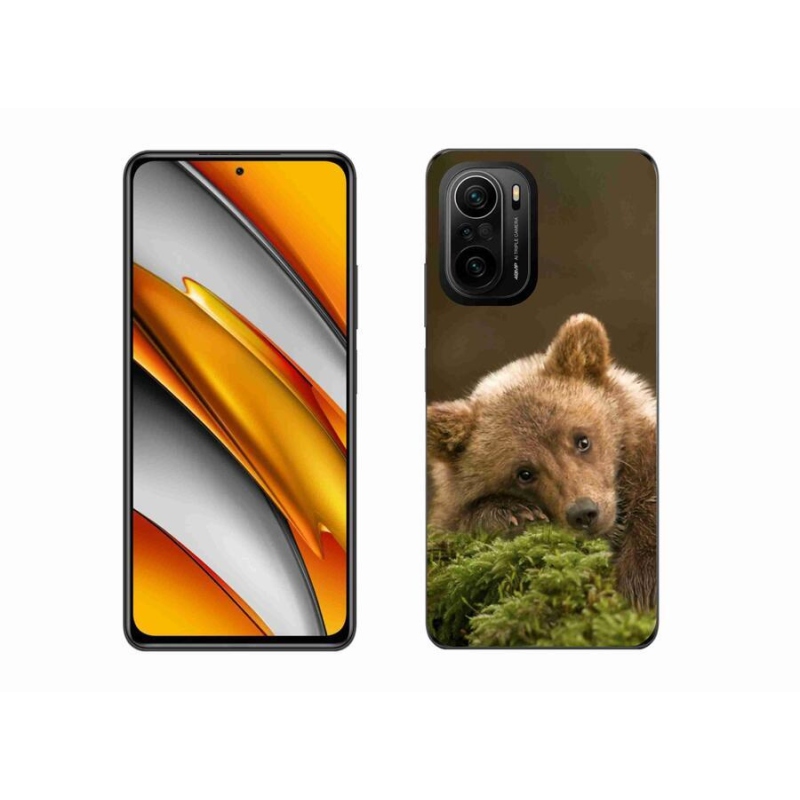 Gelový kryt mmCase na mobil Xiaomi Poco F3 - medvěd