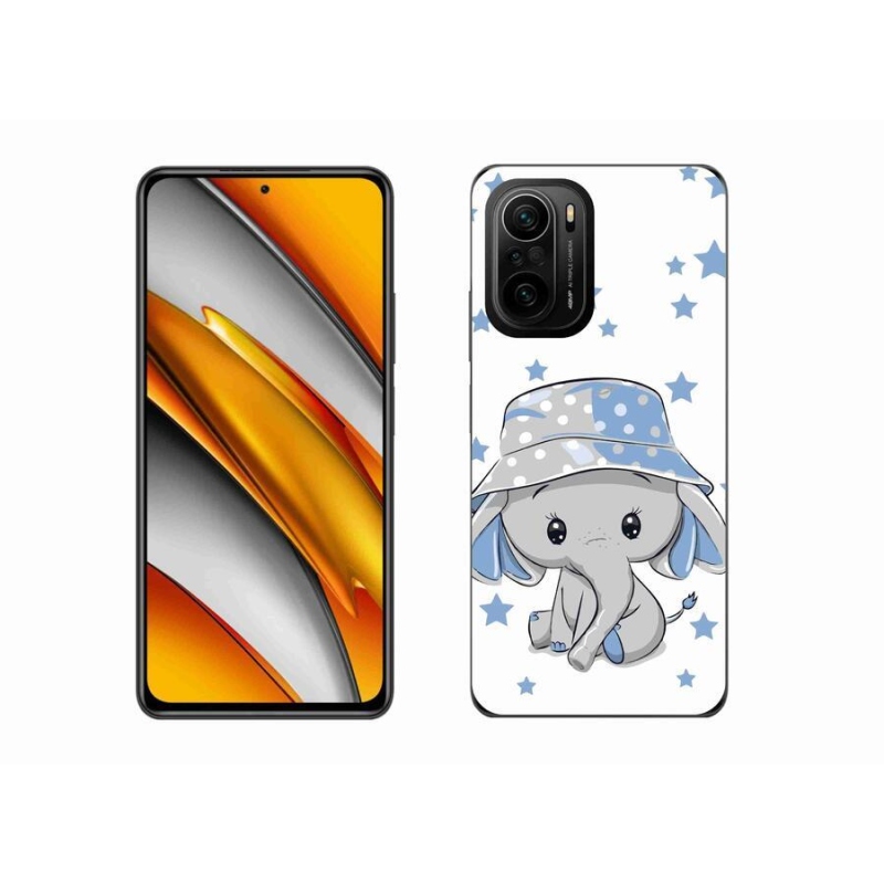 Gelový kryt mmCase na mobil Xiaomi Poco F3 - modrý slon