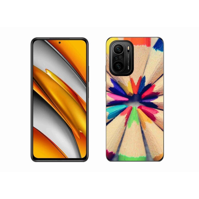 Gelový kryt mmCase na mobil Xiaomi Poco F3 - pastelky