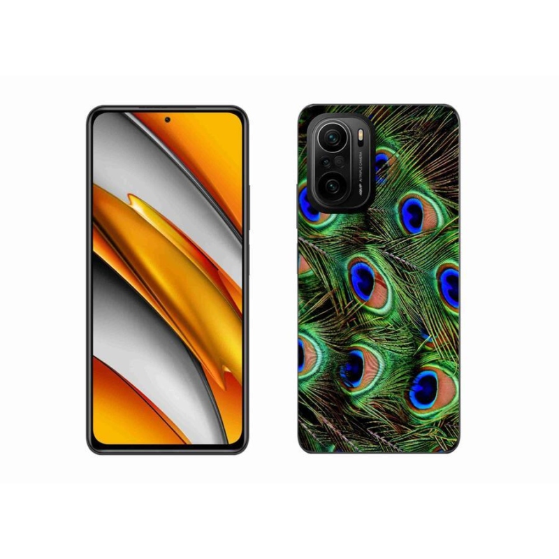 Gelový kryt mmCase na mobil Xiaomi Poco F3 - paví peří