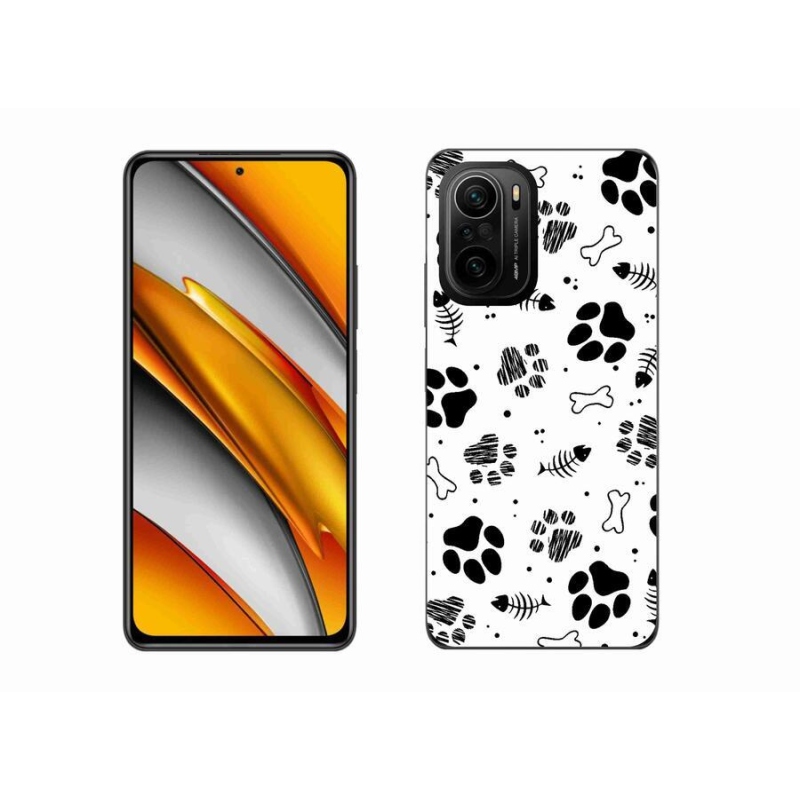 Gelový kryt mmCase na mobil Xiaomi Poco F3 - psí tlapky 1