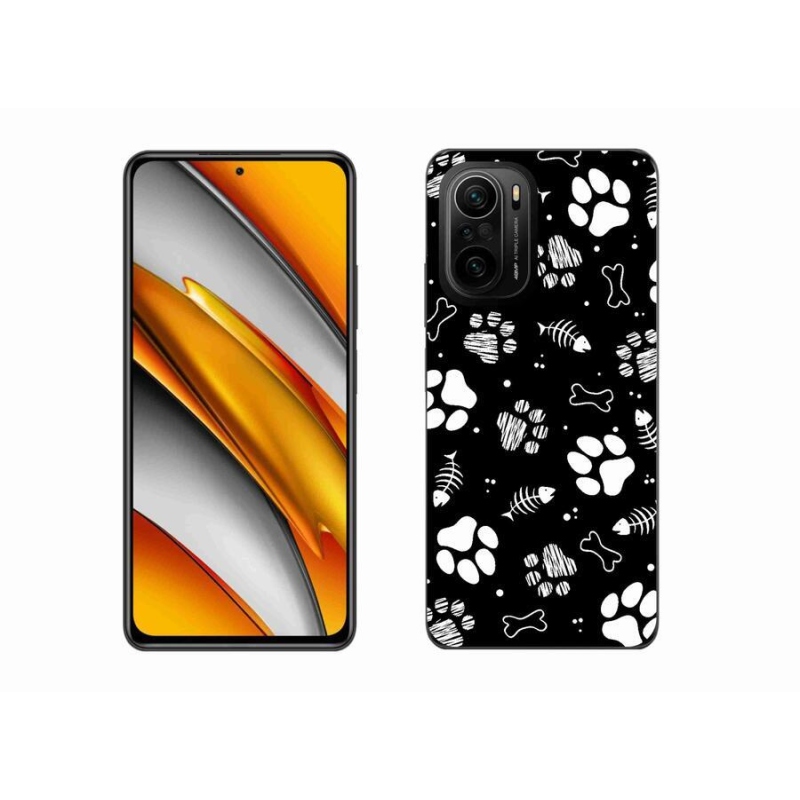 Gelový kryt mmCase na mobil Xiaomi Poco F3 - psí tlapky