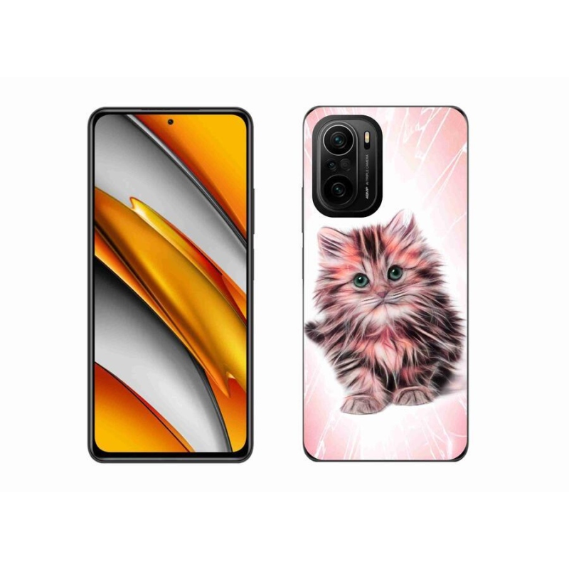 Gelový kryt mmCase na mobil Xiaomi Poco F3 - roztomilé kotě