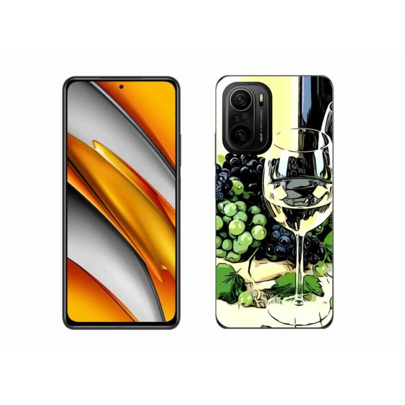 Gelový kryt mmCase na mobil Xiaomi Poco F3 - sklenka vína