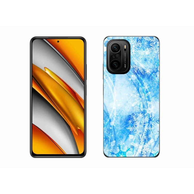 Gelový kryt mmCase na mobil Xiaomi Poco F3 - sněhové vločky