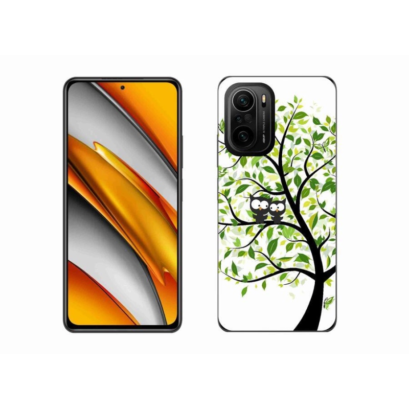 Gelový kryt mmCase na mobil Xiaomi Poco F3 - sovičky na stromě