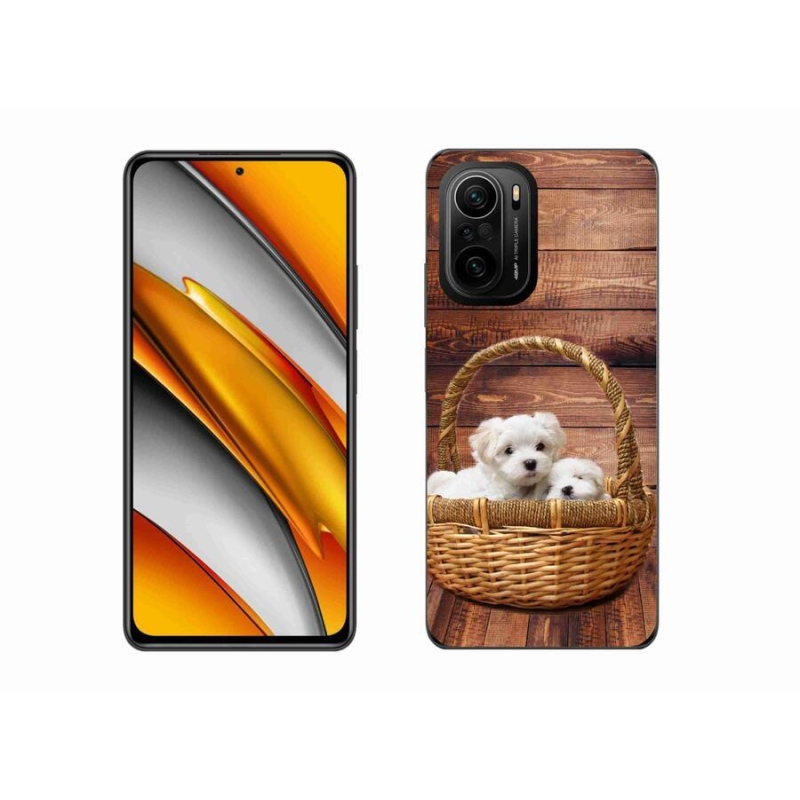 Gelový kryt mmCase na mobil Xiaomi Poco F3 - štěňátka