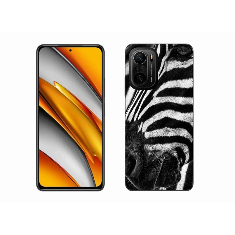Gelový kryt mmCase na mobil Xiaomi Poco F3 - zebra
