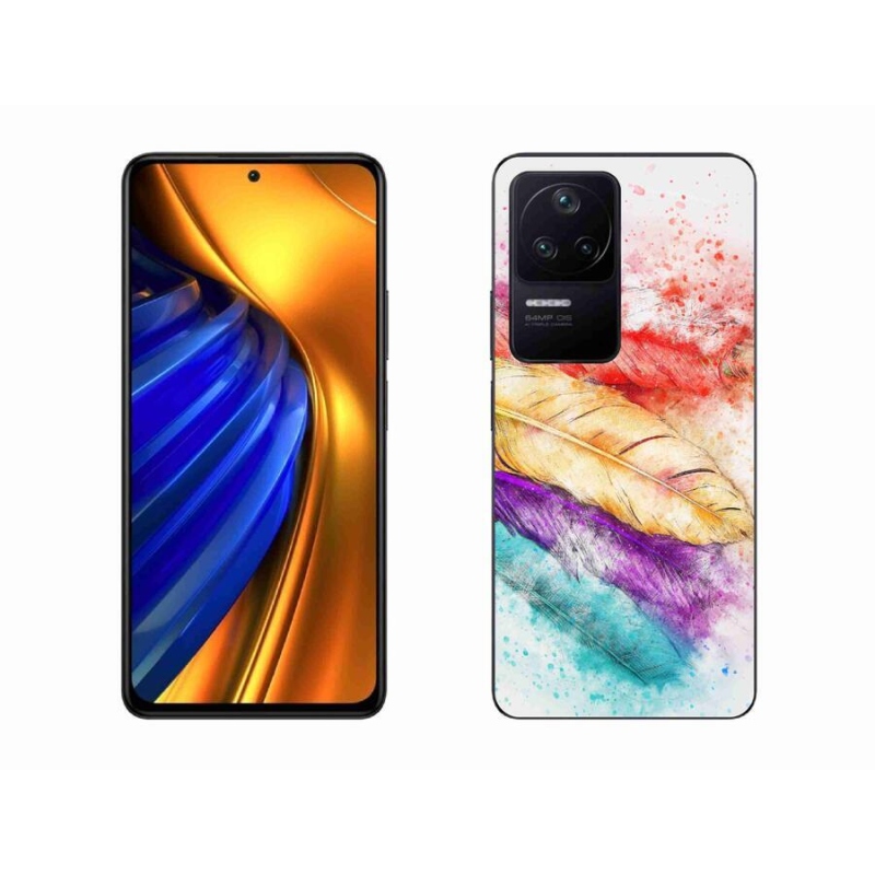 Gelový kryt mmCase na mobil Xiaomi Poco F4 - barevné peří