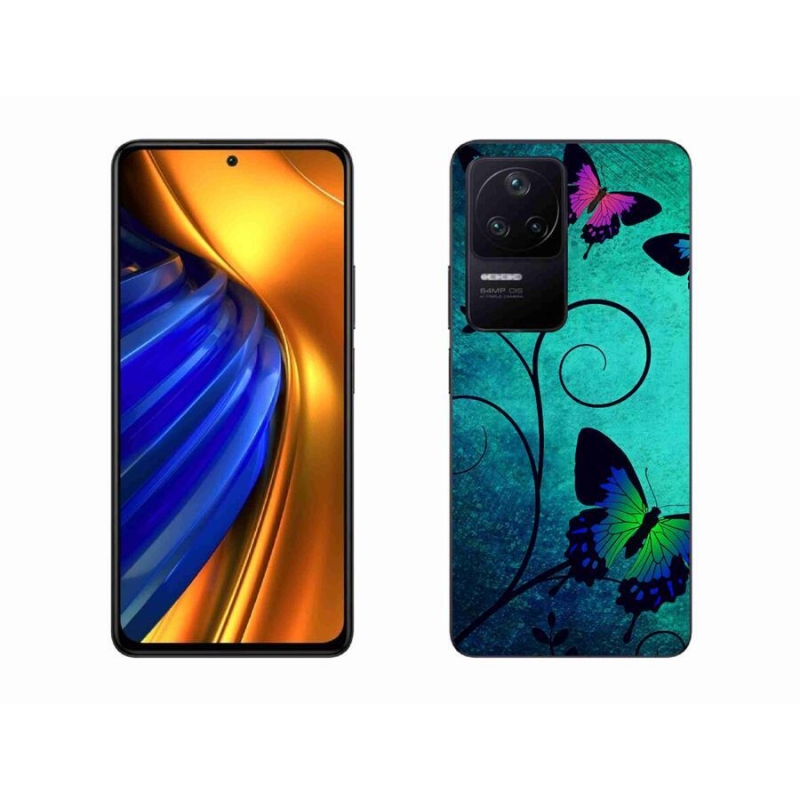 Gelový kryt mmCase na mobil Xiaomi Poco F4 - barevní motýli