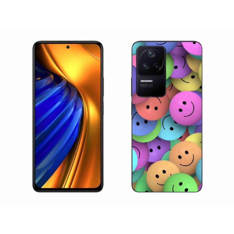 Gelový kryt mmCase na mobil Xiaomi Poco F4 - barevní smajlíci