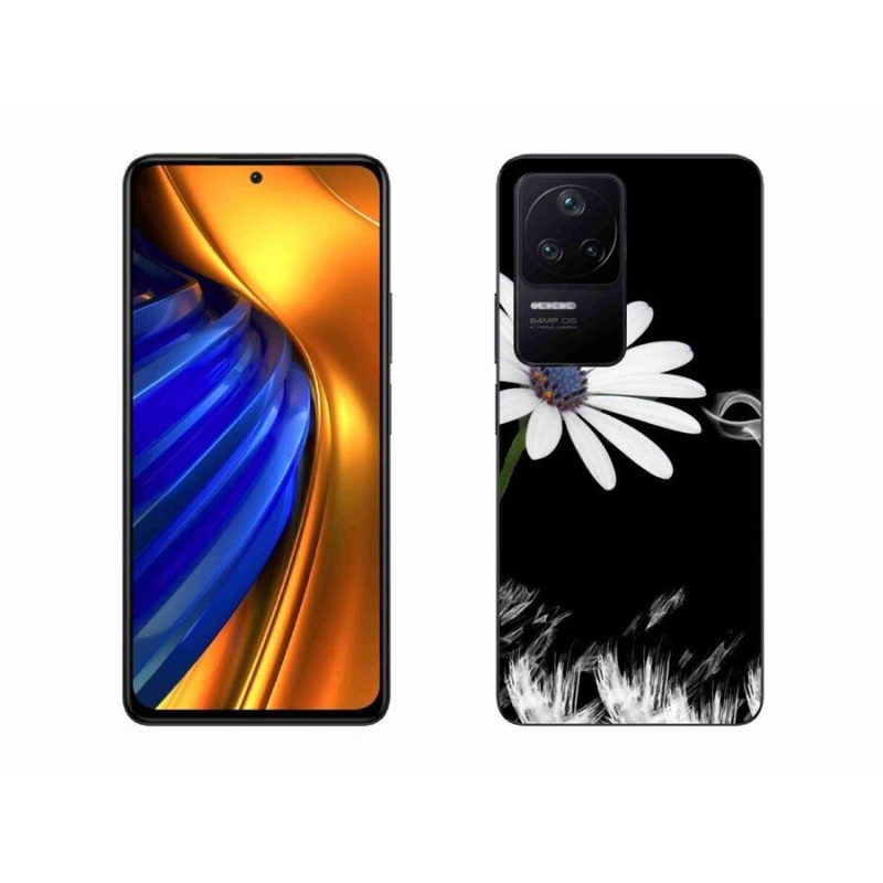 Gelový kryt mmCase na mobil Xiaomi Poco F4 - bílá květina