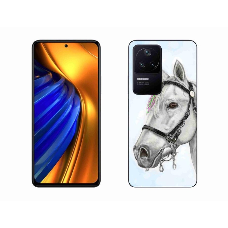 Gelový kryt mmCase na mobil Xiaomi Poco F4 - bílý kůň 1