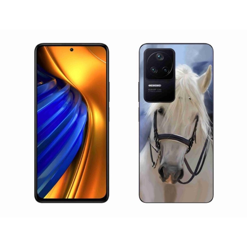 Gelový kryt mmCase na mobil Xiaomi Poco F4 - bílý kůň