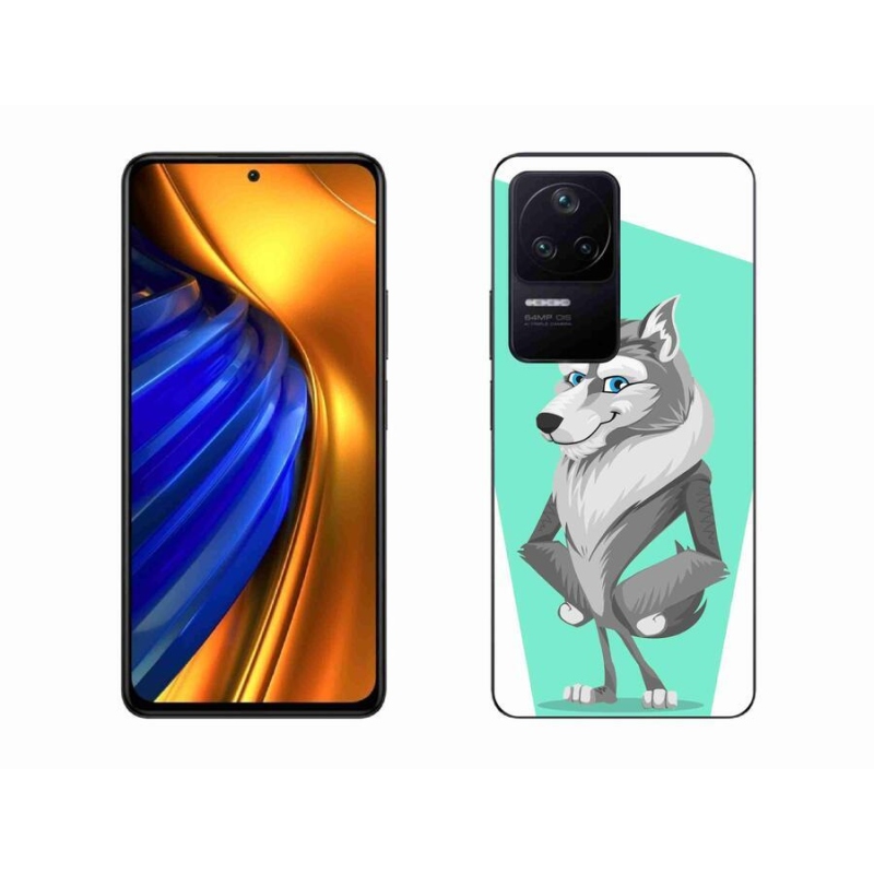Gelový kryt mmCase na mobil Xiaomi Poco F4 - kreslený vlk