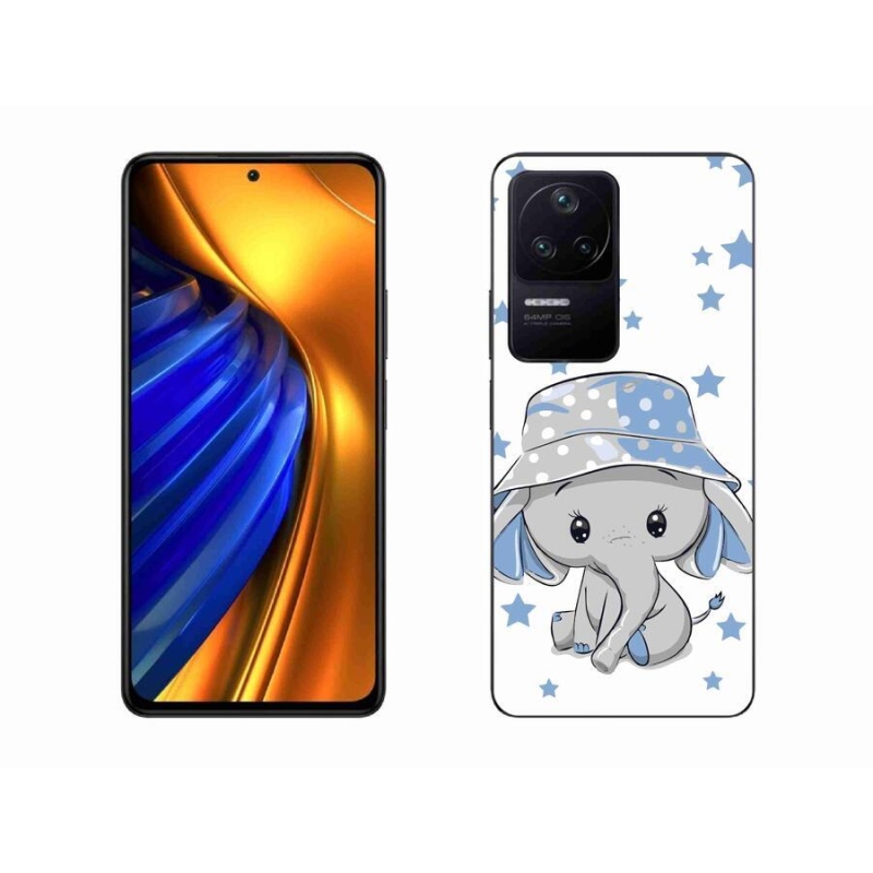 Gelový kryt mmCase na mobil Xiaomi Poco F4 - modrý slon