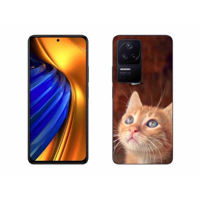 Gelový kryt mmCase na mobil Xiaomi Poco F4 - motýl a kotě