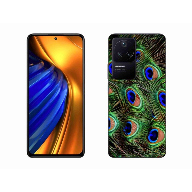 Gelový kryt mmCase na mobil Xiaomi Poco F4 - paví peří