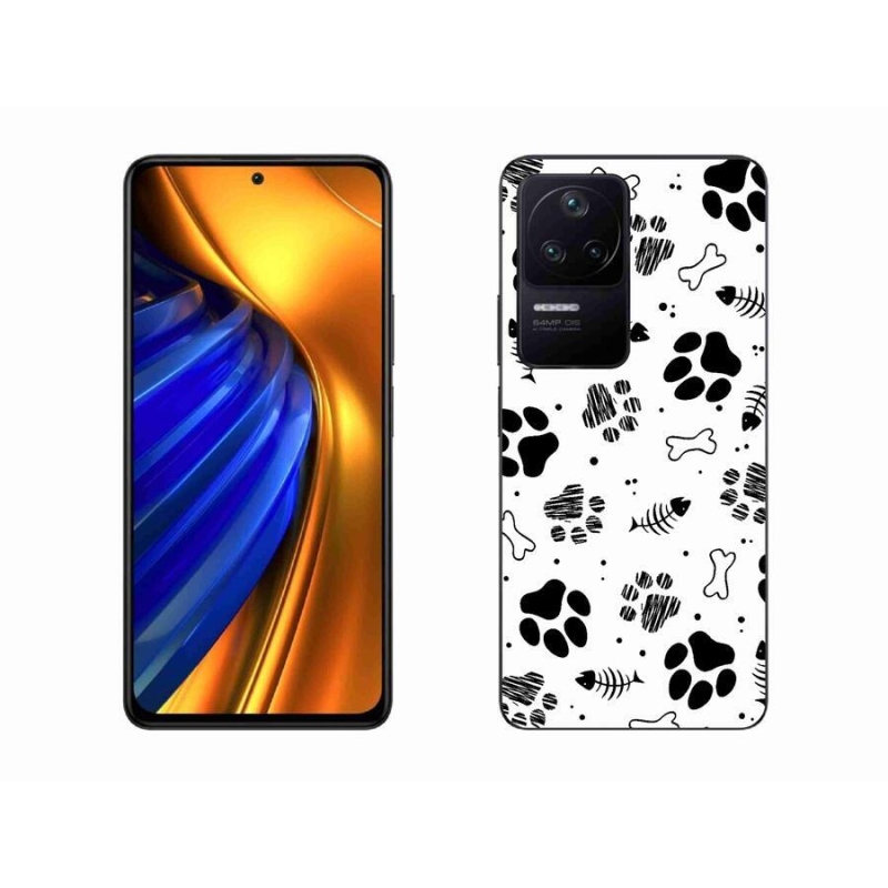 Gelový kryt mmCase na mobil Xiaomi Poco F4 - psí tlapky 1