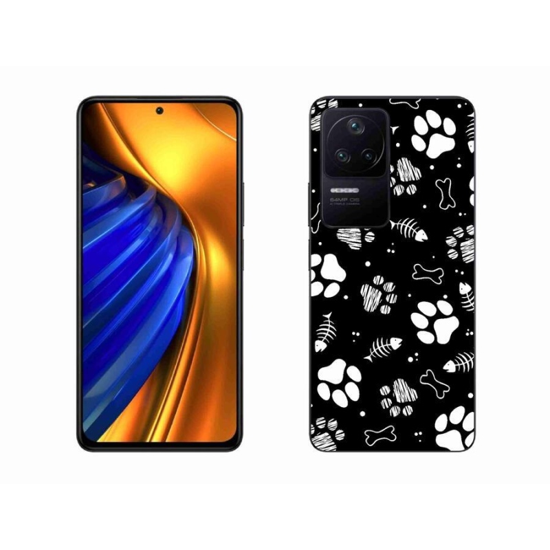 Gelový kryt mmCase na mobil Xiaomi Poco F4 - psí tlapky